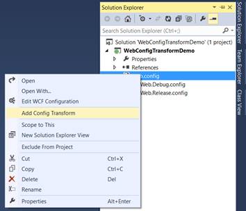 Transform Web.Config 