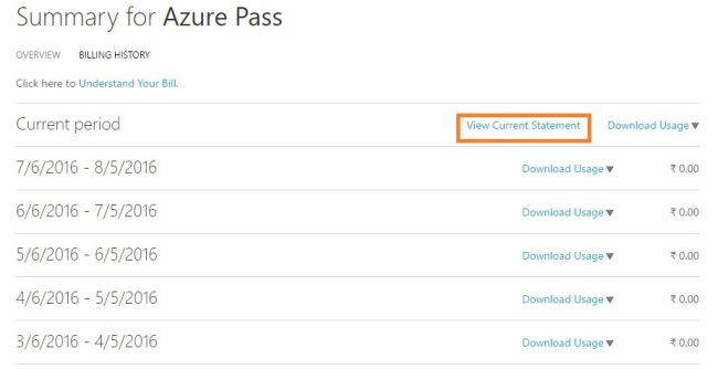 View Current Statement