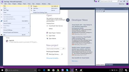 visual studio 2017