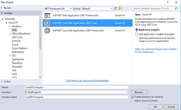 create a new project