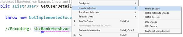 Encode/Decode Selection