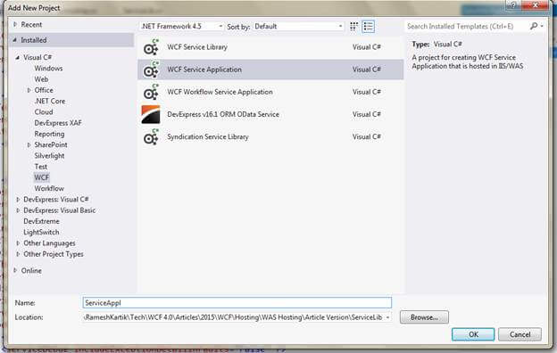 WCF Service application Creation