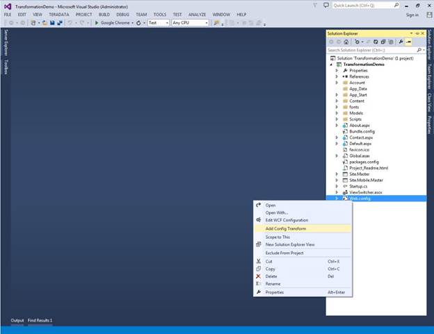 Add Config Transform