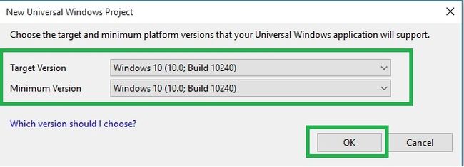 Setting the platform Versions